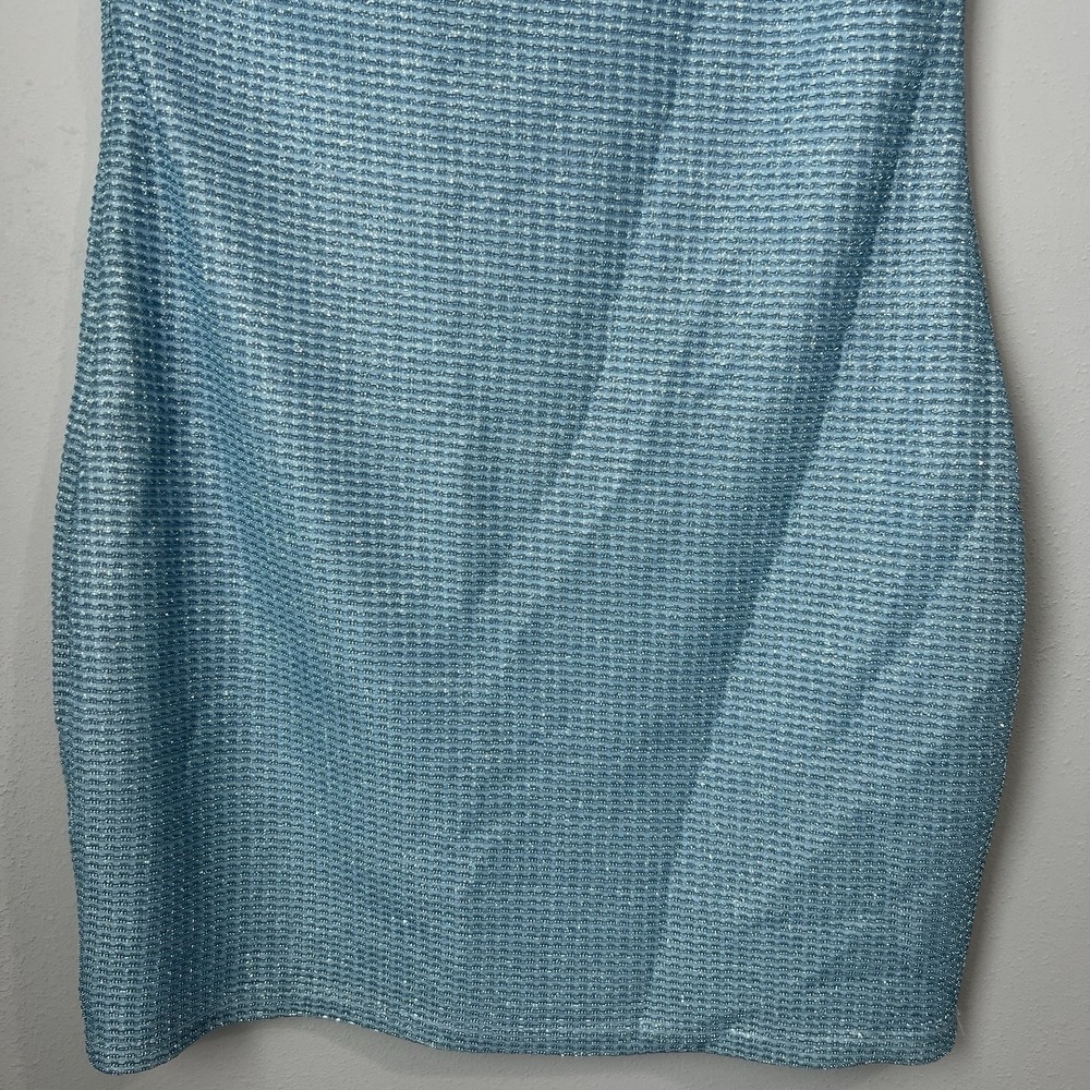 Revolve Superdown Tiffany Mini Dress Women's Size Medium Light Blue One Shoulder - Picture 5 of 11